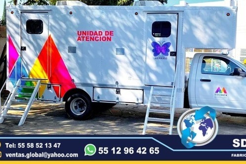 Fabricacion y Venta de Unidades Moviles Medicas, de Seguridad, Gobieno, Oficinas, cobro etc... SDM Global Mexico somos una empresa líder como Venta de Unidades Moviles Medicas, Salud, Cobro, Ingenieria, Seguridad, Comunicaciones, fabricadas con personal altamente capasitado para su fabricacion y con los mejores materiales que existen en el Mercado.Al mencionar una Unidad Medica Movil nos referimos a una Unidad de Salud Movil al mencionar una instalación movil prestadora de servicio que se integran en una institución, con funciones y actividades propias que se distinguen y diferencian entre sí, con varias especialidades, mastografia, veterinaria, oficina, licencias, primer espondiente, medica.Somos una Empresa Mexicana líder en el Mercado como fabricante y con años de experiencia, especialistas en la Venta de Unidades Moviles, carrocerias, remolques, pipas para agua, autotanques, recolectores y compactadores de basura, alargado y acorazado de chasis, equipamiento de patrullas, fabricacion de ambulancias de traslado, gruas de arrastre plataforma, rampas hidraulicas, redilas estaquitas, cajas secas con copete, plataformas, tinaqueras, patrullas.Somos fabribricantes directos, distribuidores en todo Mexico, comunicate y te atenderemos personalmente. Fabricacion y Venta de Unidades Moviles Medicas, de Seguridad, Gobieno, Oficinas, cobro etc... SDM Global Mexico somos una empresa líder como Venta de Unidades Moviles Medicas, Salud, Cobro, Ingenieria, Seguridad, Comunicaciones, fabricadas con personal altamente capasitado para su fabricacion y con los mejores materiales que existen en el Mercado.Al mencionar una Unidad Medica Movil nos referimos a una Unidad de Salud Movil al mencionar una instalación movil prestadora de servicio que se integran en una institución, con funciones y actividades propias que se distinguen y diferencian entre sí, con varias especialidades, mastografia, veterinaria, oficina, licencias, primer espondiente, medica.Somos una Empresa Mexicana líder en el Mercado como fabricante y con años de experiencia, especialistas en la Venta de Unidades Moviles, carrocerias, remolques, pipas para agua, autotanques, recolectores y compactadores de basura, alargado y acorazado de chasis, equipamiento de patrullas, fabricacion de ambulancias de traslado, gruas de arrastre plataforma, rampas hidraulicas, redilas estaquitas, cajas secas con copete, plataformas, tinaqueras, patrullas.Somos fabribricantes directos, distribuidores en todo Mexico, comunicate y te atenderemos personalmente.