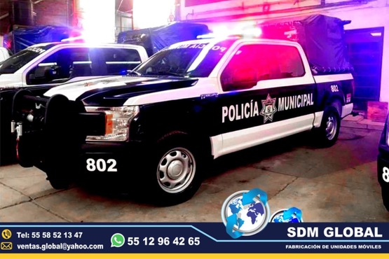 Equipamiento de Patrullas nuevas equipadas, conversion, fabricacion y venta de unidades para seguridad publica, privada, rescate, salvamento. SDM Global Mexico somos una empresa líder en el Equipamiento de Patrullas Pick Up, Sedan, Cuatrimoto, Motocicleta, Bicicletas, Proximidad, Prevenvion, Reaccion, Prevencion, Antimotin, comando, fuerzas especiales, Grupo Tactico, Primer Respondiente con equipo visual acustico como, Torreta de Leds, Sirena, Bocina, Estrobos, Codigos, Roll Bar tipo comando, Ganchos de arrastre, Mampara divisoria, Proteccion de ventanas traseras, Asientos traseros, Tumbaburros tipo H,Tumbaburros tipo H con proteccion en faros, Tumbaburros tipo H de fibra de vidrio, Lona para roll bar, Banca central con doble respaldo, Defensa trasera, Escalos trasero. Basado en el Manual de identidad, con fichas recnicas del Equipamiento en seguridad publica con base en Normas y estandares de calidad, somos fabricantes directos.El término auto o moto Patrulla es utilizado para Patrullar un área concreta asignada. ​ Su función primaria es servir de apoyo a los oficiales de Policía en sus tareas diarias como rondines y traslado de delincuentes. Contamos con Patrullas todo terreno totalmente equipadas.Somos una Empresa Mexicana líder en el Mercado con años de experiencia, especialistas en el Equipamiento Conversion Fabricacion y Venta de Patrullas Equipadas en Mexico.