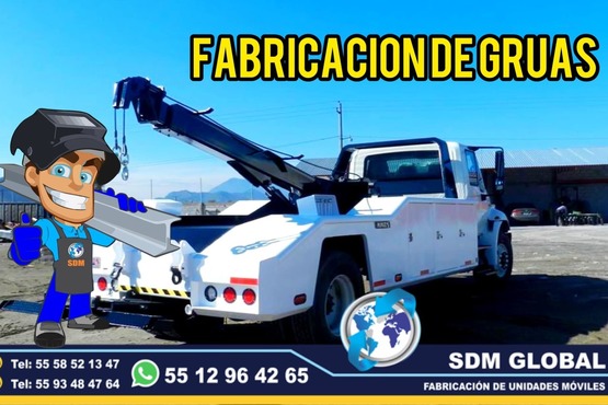 Fabricantes de Gruas de Arrastre, Plataforma, Salvamento Fabricacion y venta de unidades moviles para seguridad publica y transito vial. SDM Global Mexico somos una empresa líder en el Fabricacion de Gruas de Salvamento, Plataforma, arrastre, asi como de unidades moviles de rescate, salvamento, proximidad, primer respodiente, equipo tactito, anti motin, fuerzas especiales, semi remolques con personal altamente capasitado para su fabricacion, winch electrico, sirena, bocina, codigos, estrobos, luces, etc. somos fabricantes.Las grúas son vehículos utilizados para transportar automóviles, camiones o cualquier transporte en general, remolcarlos en casos de accidente de tránsito, estacionamiento en lugares inadecuados o manejo por parte del conductor bajo los efectos del alcohol u otras sustancias. somos una Fabrica de gruas de Salvamento, Plataforma, Arrastre.Somos una Empresa Mexicana líder en el Mercado con años de experiencia, especialistas en el Fabricacion de Gruas de Salvamento, Plataforma, arrastre Cajas secas, carrocerias, Unidades Moviles Especiales de Seguridad, Rescate, Salvamento, Salud, Comunicacion, Seguridad.Somos fabribricantes directos, distribuidores en todo Mexico, comunicate y te atenderemos personalmente.