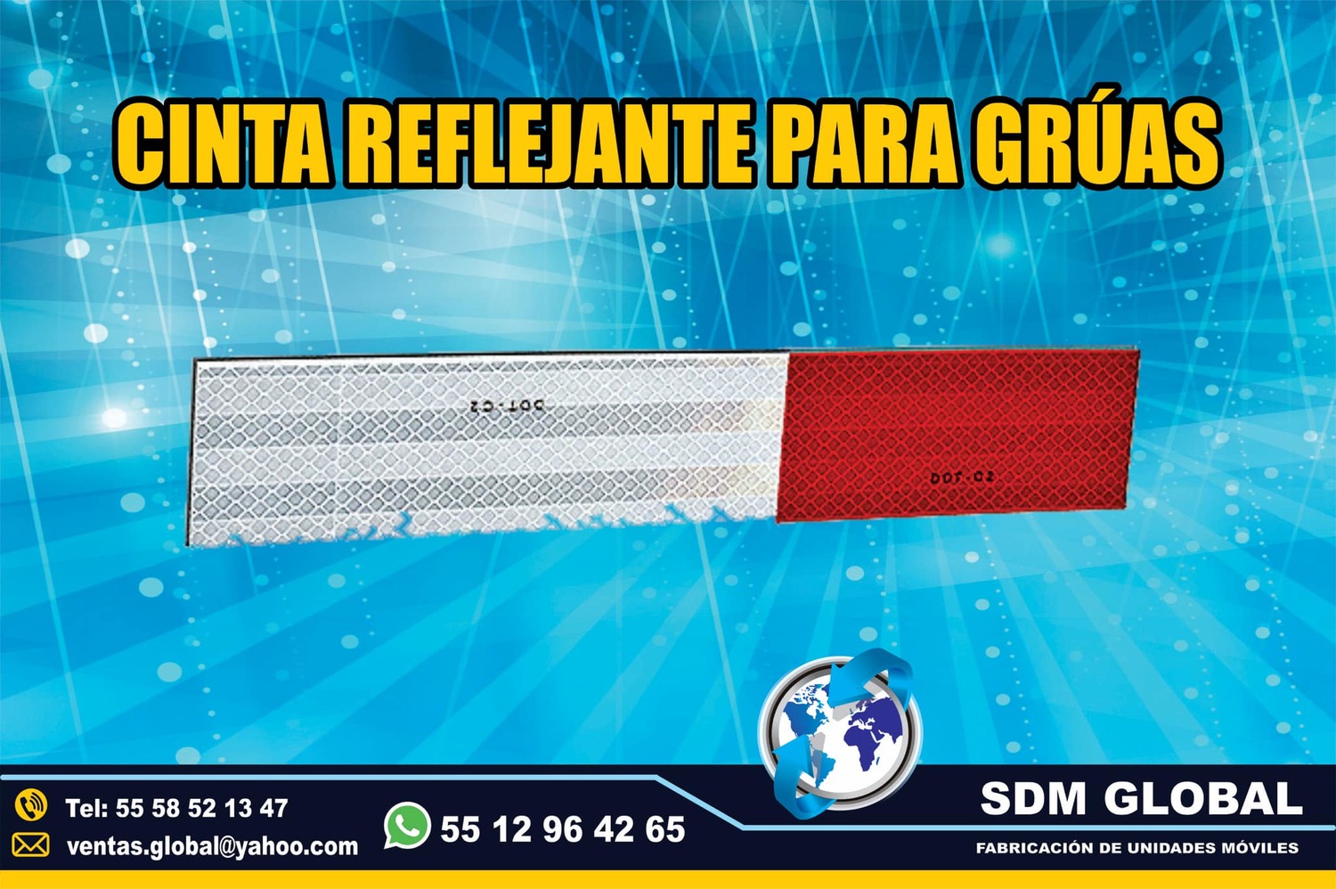 Venta de Cintas reflejantes para Gruas de Plataforma Arratre <br>