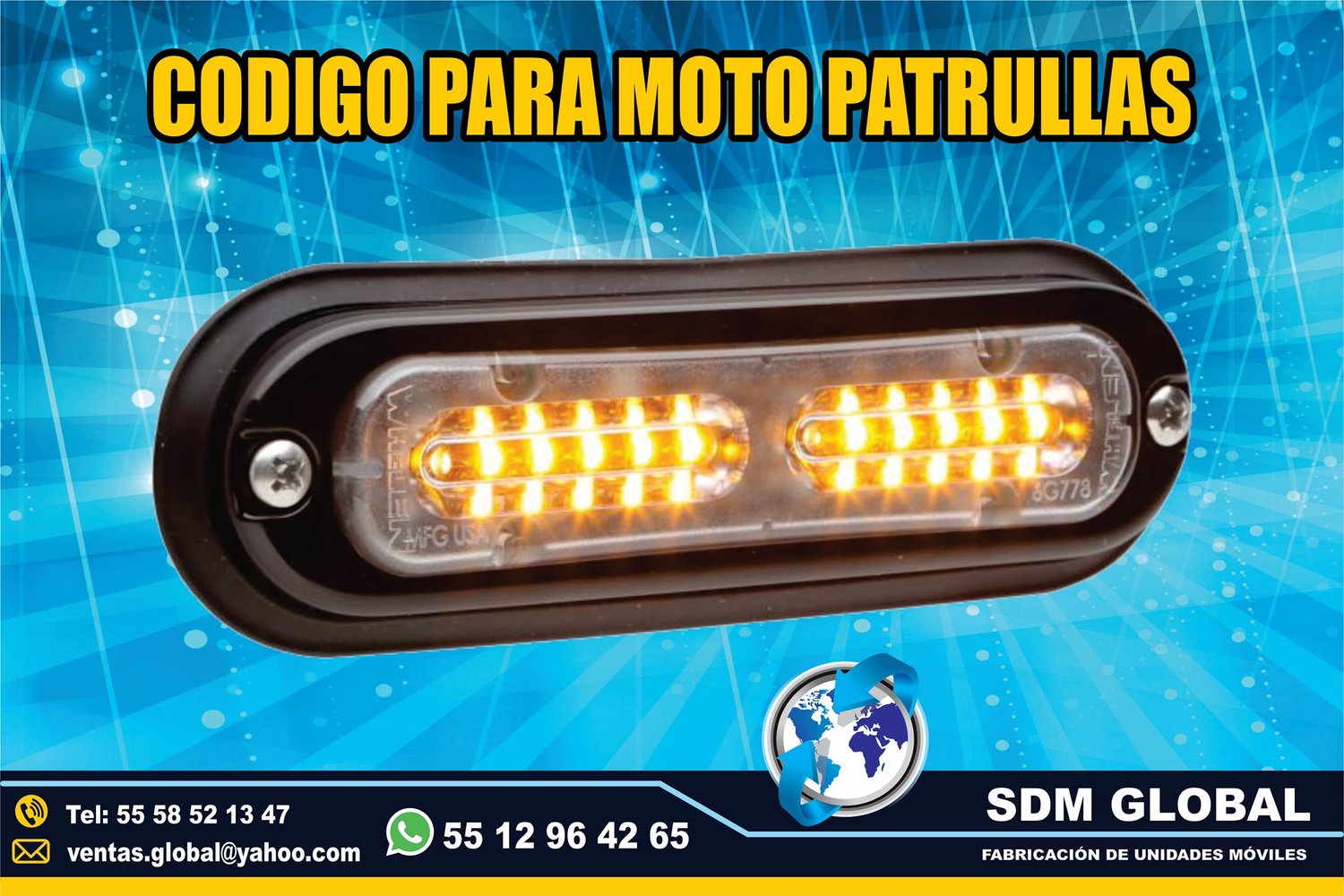 <span style="font-weight: bold;">Venta de Codigos Estrobos y Luces para patrullas ambar&nbsp;</span><br>