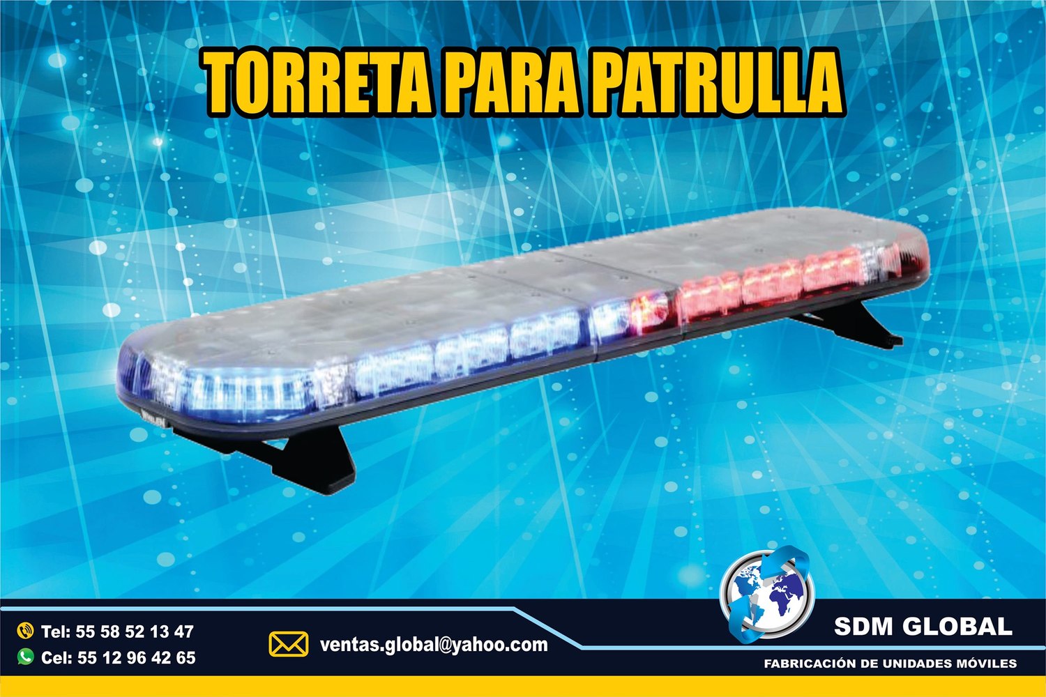 Venta de Torreta de Leds para Gruas color rojo azul Whelen <br>