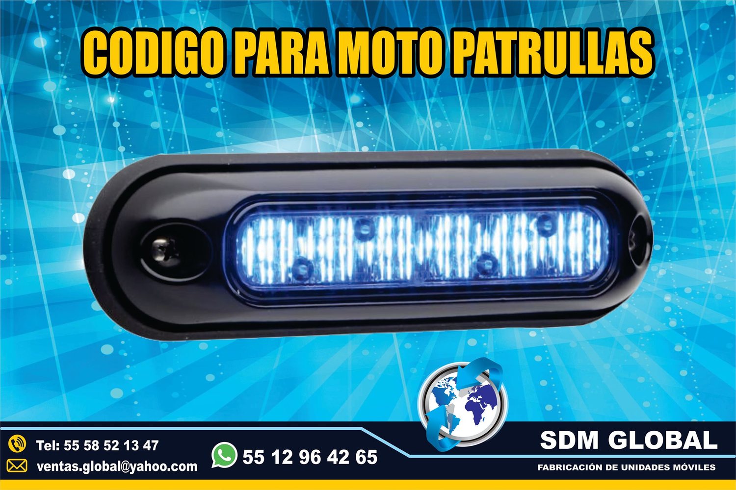 <span style="font-weight: bold;">Venta de Codigos Estrobos y Luces para patrullas azul&nbsp;</span><br>