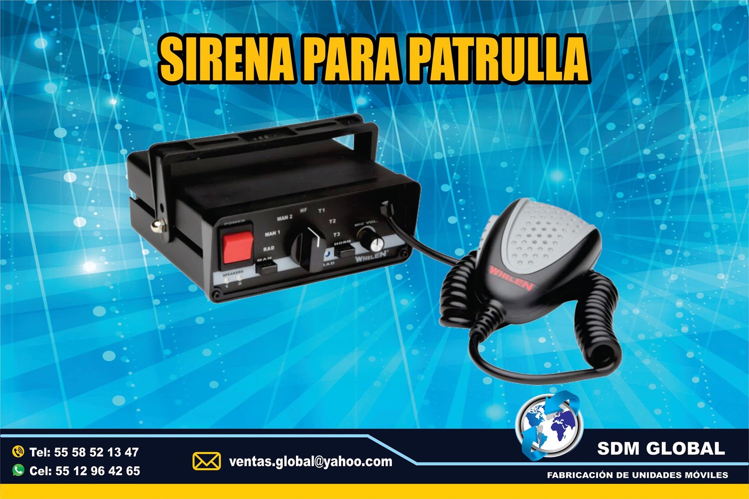 <span style="font-weight: bold;">Venta de Sirena y equipo para patrullas MARCA WHELEN&nbsp;&nbsp;</span><br>