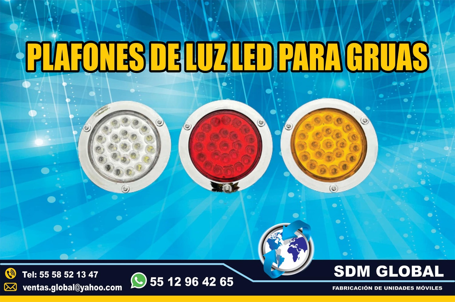 Venta de Plafones Leds para Gruas de Plataforma Arratre<br>