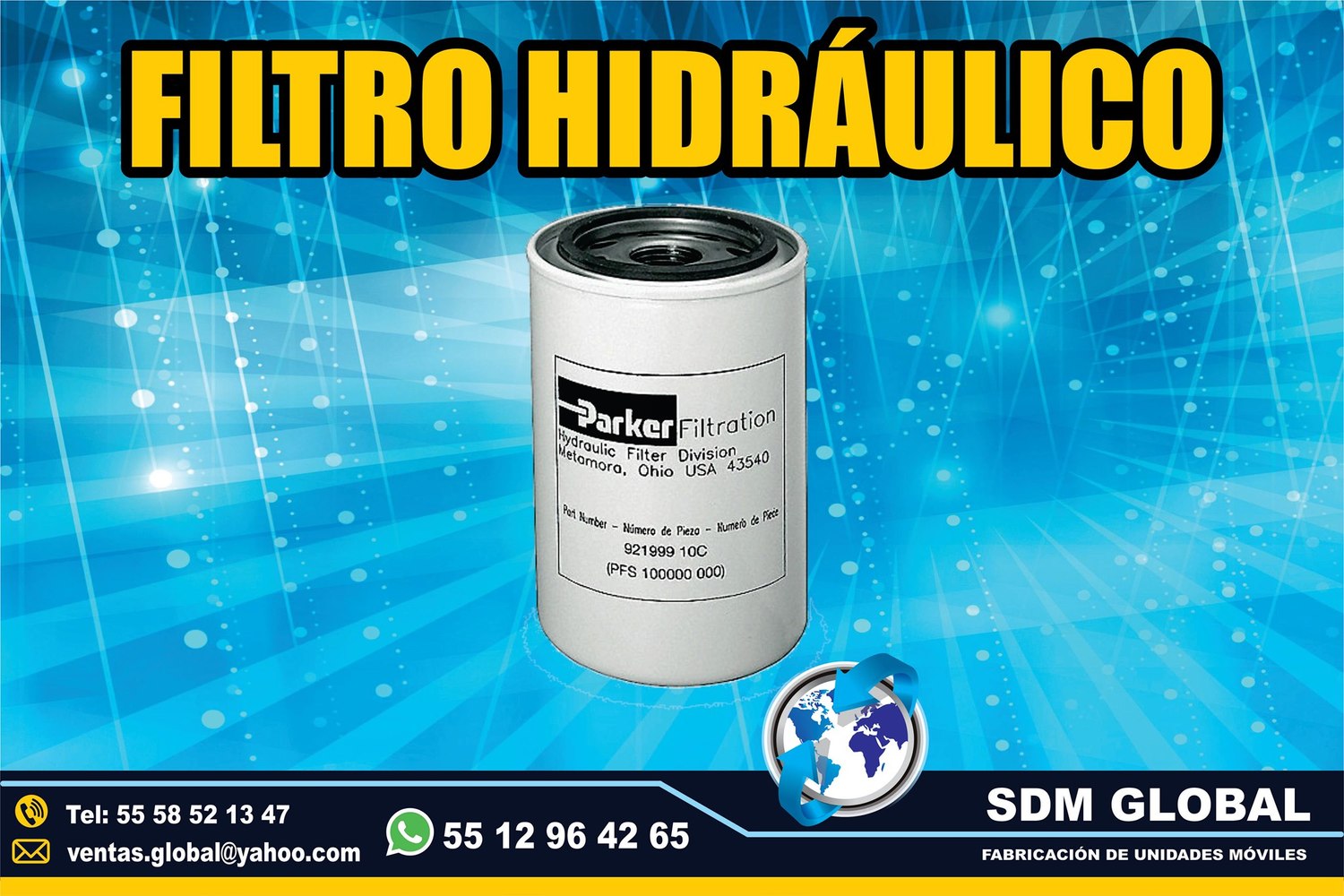 Venta de Filtro de aceite para Gruas de Plataforma Arrastre Salvamento <br>