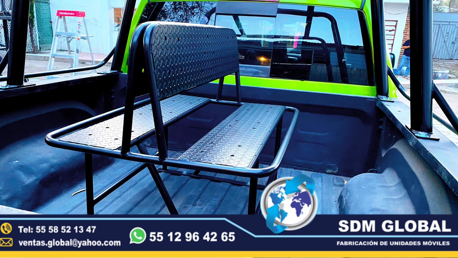 <span style="font-weight: bold;">Fabricacion de Banca central con respaldo para patrullas&nbsp;</span><br>