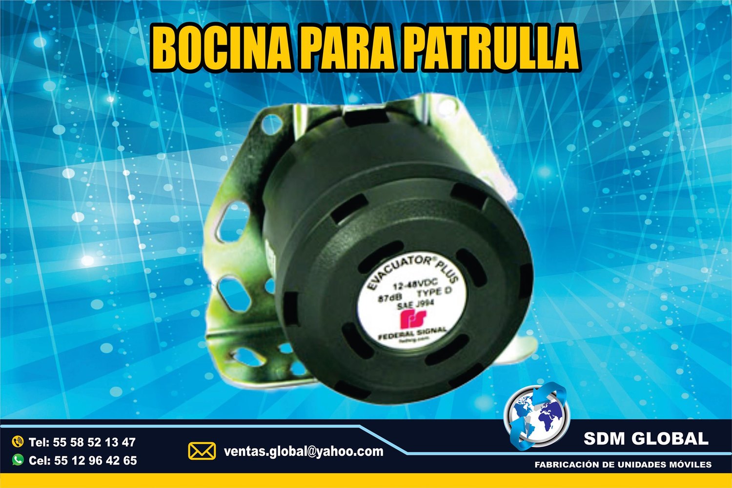 <span style="font-weight: bold;">Venta de Bocina para patrullas Marca Federal Signal&nbsp;&nbsp;</span><br>