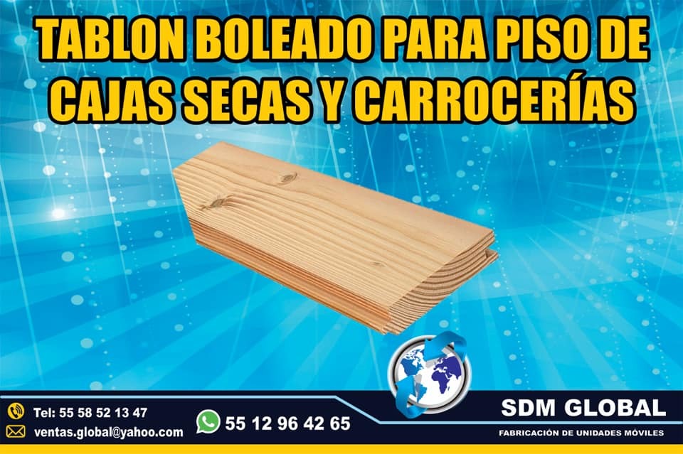 <span style="font-weight: bold;">Venta de Piso de tablon para cajas y carrocerias plataformas remolques </span><br>