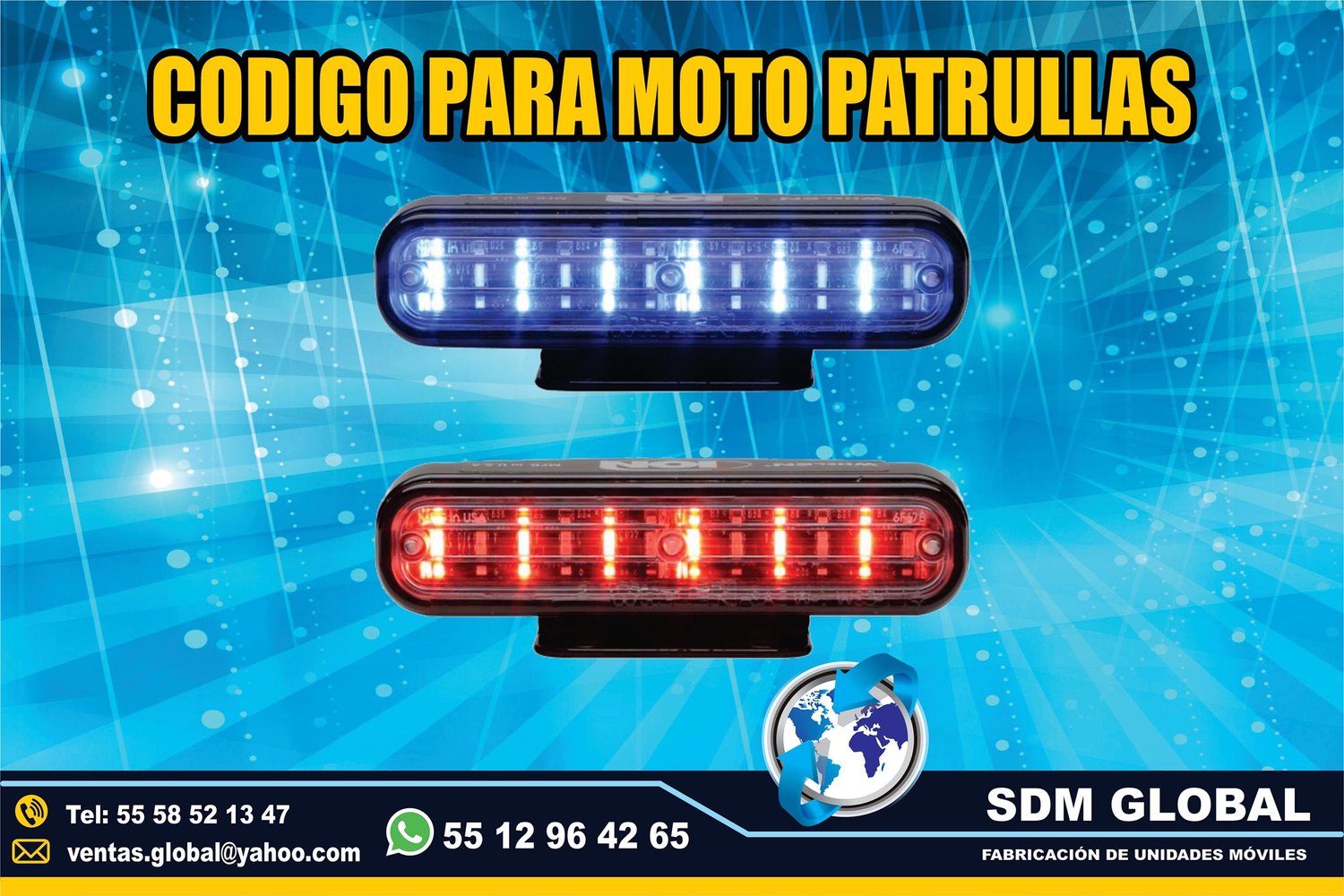 <span style="font-weight: bold;">Venta de Codigos Estrobos y Luces para patrullas rojo azul&nbsp;</span><br>