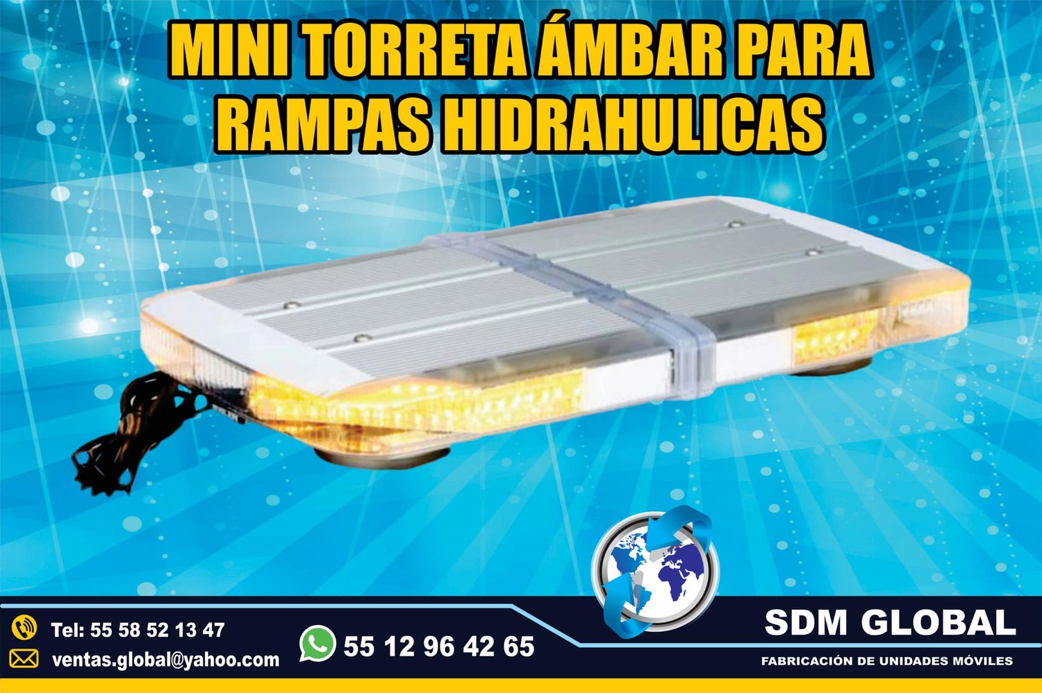 Venta de Mini Torreta color ambar auxiliar para Rampas Hidraulicas <br>