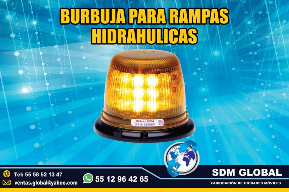 <span style="font-weight: bold;">Venta de Mini Torreta color ambar auxiliar para Rampas Hidraulicas </span><br>