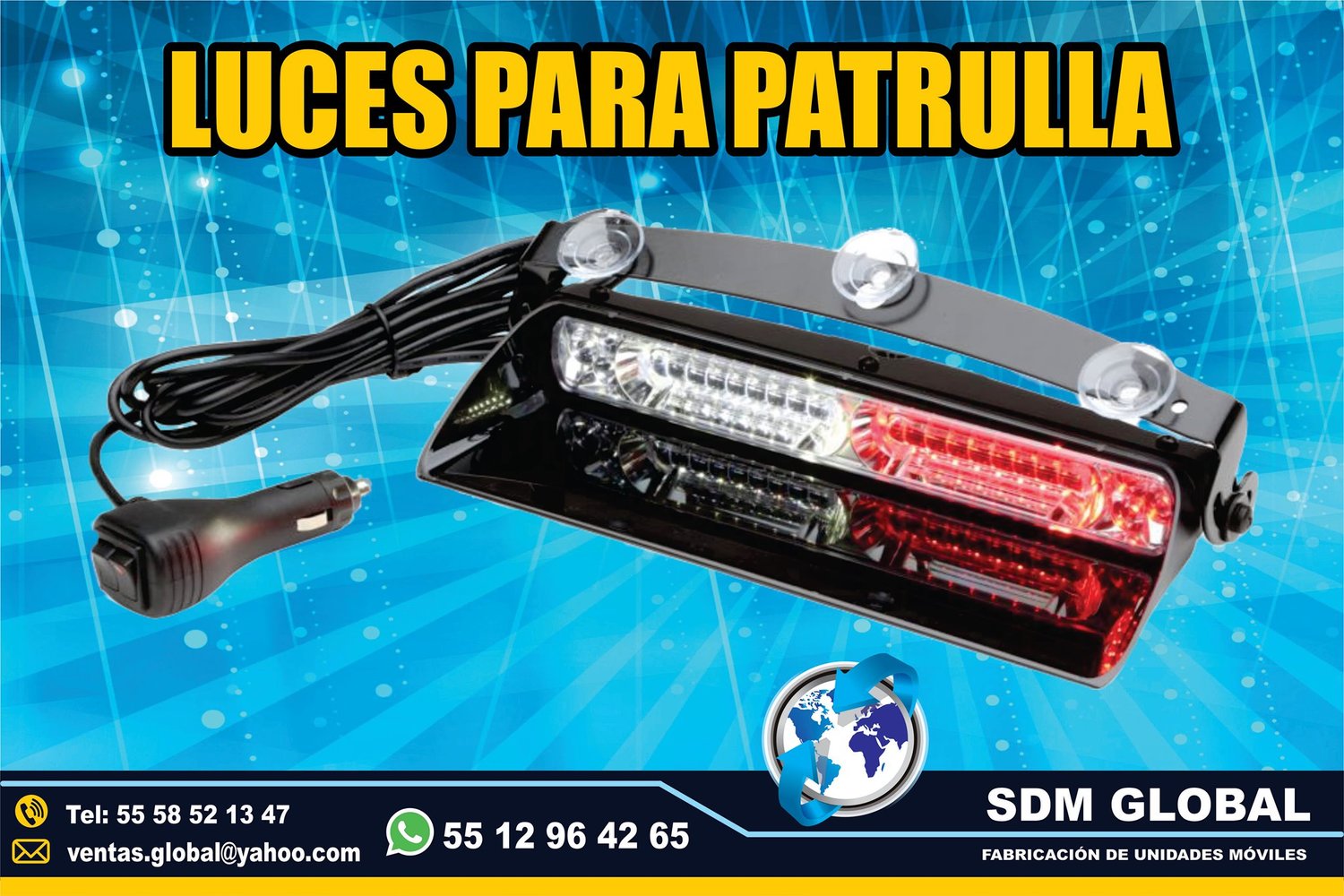 <span style="font-weight: bold;">Venta de Luces para patrullas rojo azul estroboticas&nbsp;</span><br>