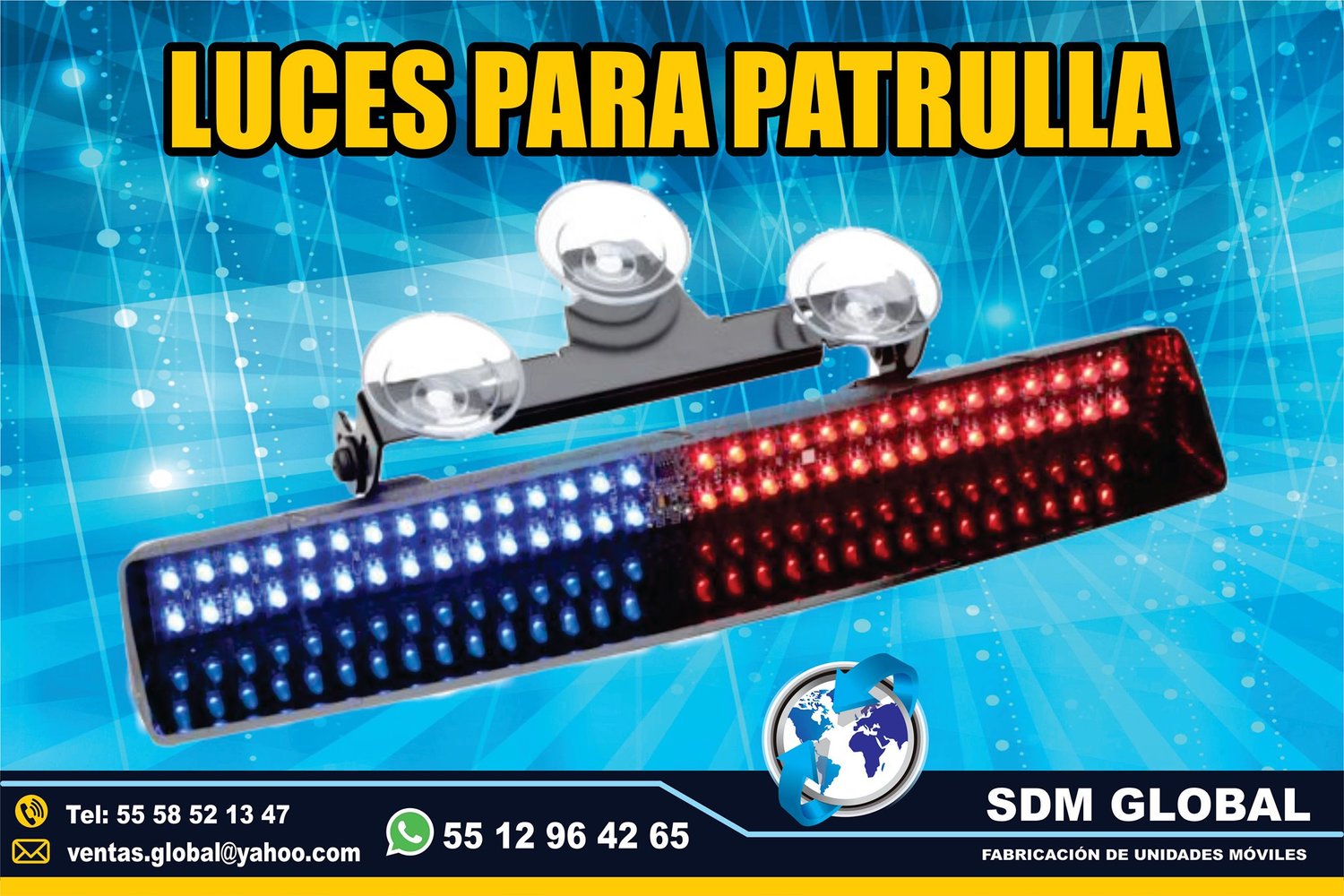 <span style="font-weight: bold;">Venta de Luces para patrullas rojo azul estroboticas&nbsp;</span><br>