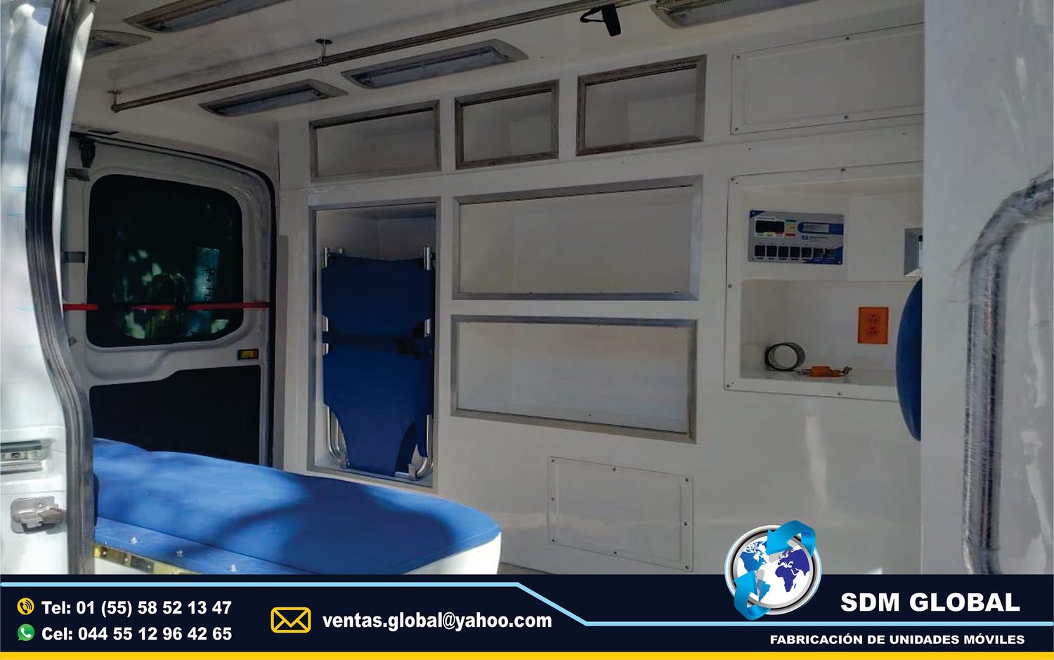 <span style="font-weight: bold;">Equipamiento de Ambulancias de traslado en SDM Global Mexico&nbsp;</span><br>