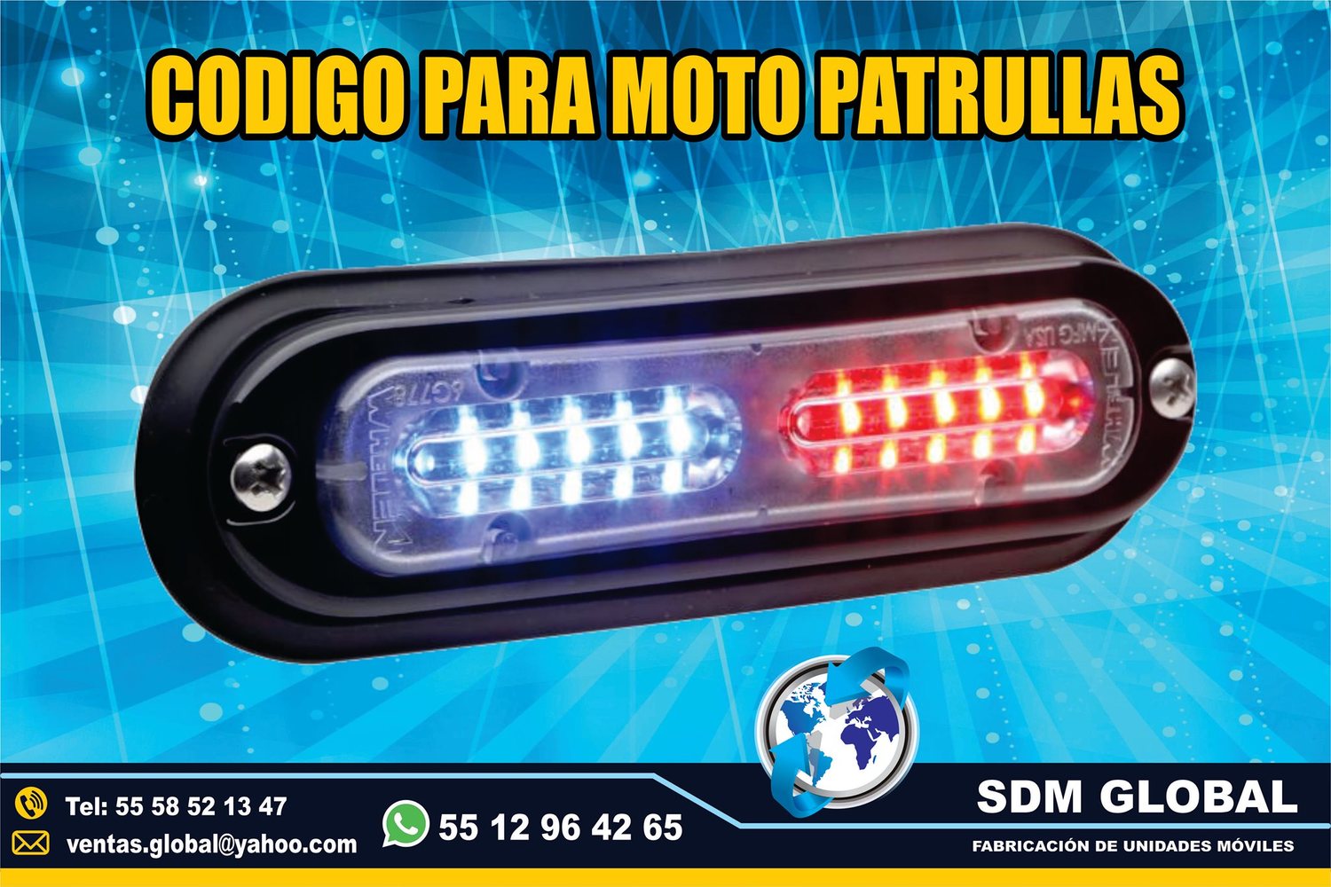 <span style="font-weight: bold;">Venta de Codigos Estrobos y Luces para patrullas rojo azul&nbsp;</span><br>