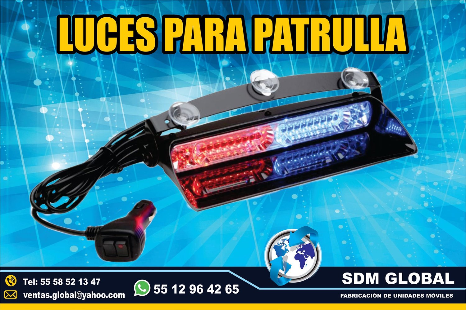 <span style="font-weight: bold;">Venta de Luces para patrullas rojo azul estroboticas&nbsp;</span><br>