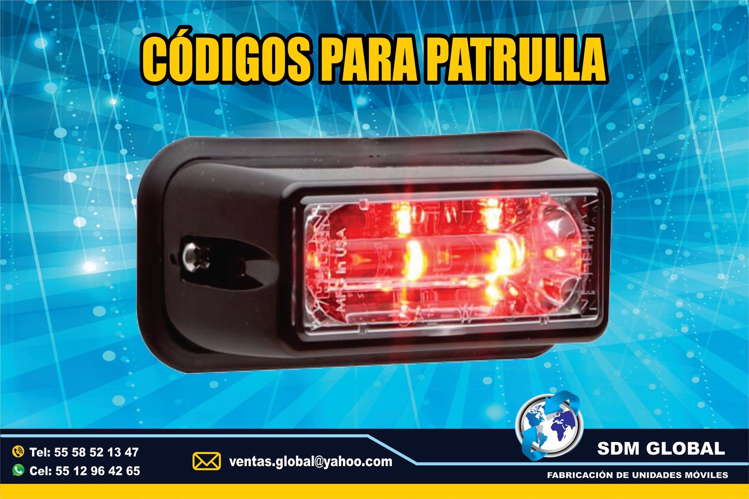 <span style="font-weight: bold;">Venta de Codigos Estrobos y Luces para patrullas rojo&nbsp;</span><br>
